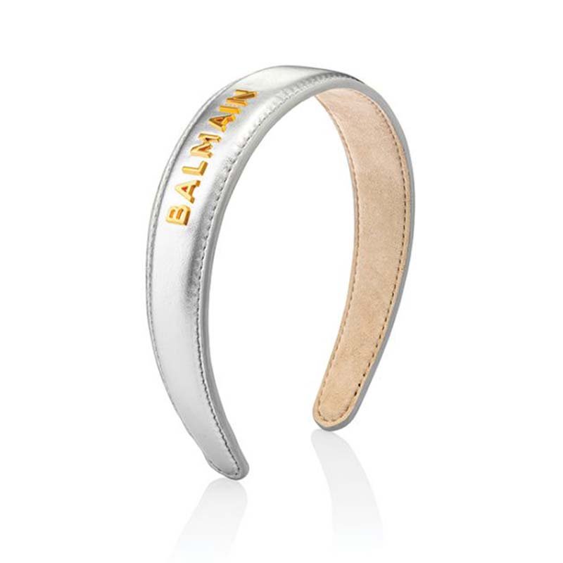 balmain håraccessories 18k læder og guldbelagt