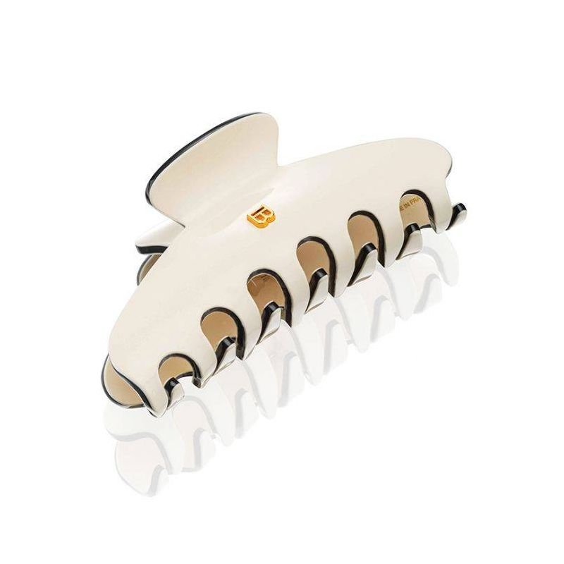 balmain pince a cheveux large white/black