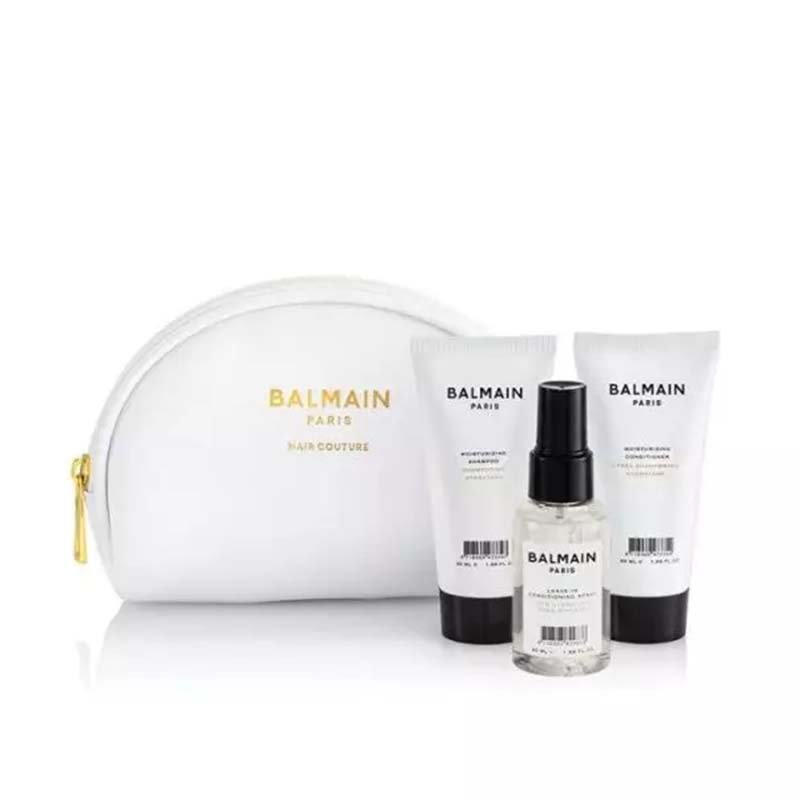 balmain cosmetic care bag white